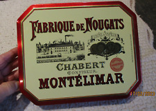 Ancienne Boite Tôle Fabrique de Nougats Chabert Confiseur Montélimar Début XXIe