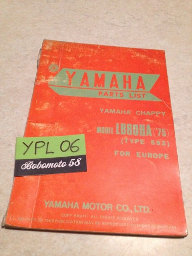 Yamaha parts list chappy - yamaha,