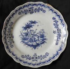 Assiette ancienne faïence (ROUEN? voir signature) 18-19ème