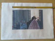 lithographie ancienne ou estampe Ettore TITO 19x30 cm