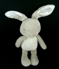 SH*. DOUDOU PELUCHE KLORANE LAPIN GRIS ROSE VENTRE ROSE PALE ALVEOLE 26cm - TBE