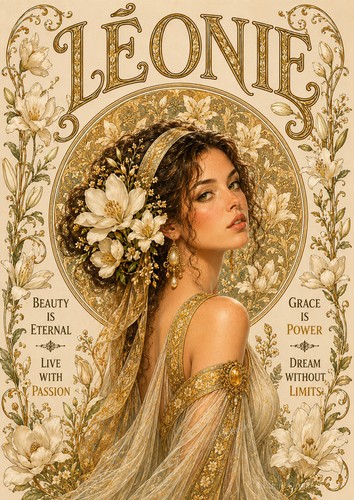 Affiche prénom léonie art - prénom,