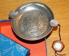 coupelle CENDRIER ROI king LOUIS 16 XVI Etain de PARIS lud.xvi.d.g.fr.et.nav.rex