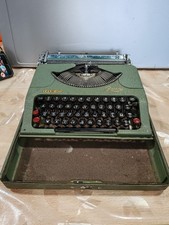 Ancienne Machine à Écrire Militaire Rooy Vintage Portable En Valise Ultra Plate