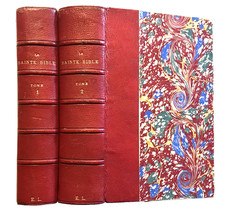 LEMAISTRE DE SACY. La Sainte Bible. 1875. 2 volumes reliés cuir