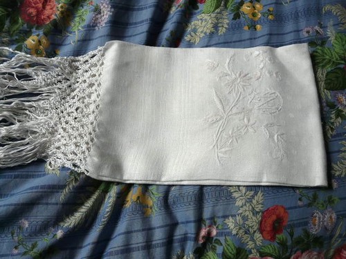 Ancien grande serviette - grande,