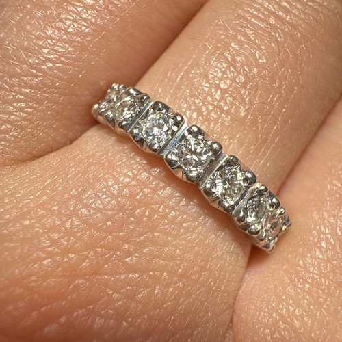 Bague blanc 18 carats - or,