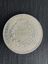 PIÈCE DE 50 FRANCS EN ARGENT / HERCULE / 1978