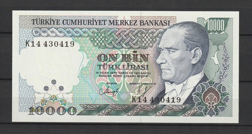 Turquie turkey billet - billet, 10000