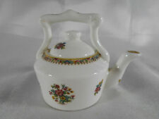POUPÉE MINIATURE : THEIERE EN PORCELAINE COALPORT CHINA MING ROSE ENGLAND