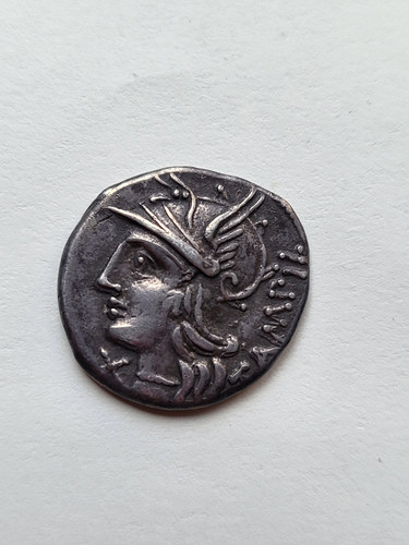 Denier argent baebia vers 144 - denier,