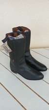 BOTTES CUIR NOIR. VALVERDE DEL CAMINO. NEUVE. T 44.5. TOUT CUIR.