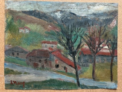 Tableau huile paysage - tableau,