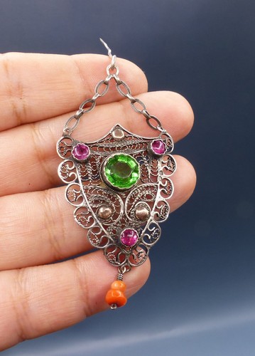 Ancien bijou fibule - fibule, pendentif