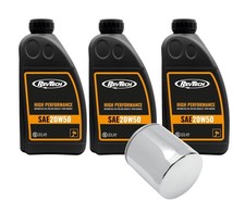 RevTech Kit d'Entretien Changement Huile Harley Sportster/Evo - filtre chromé