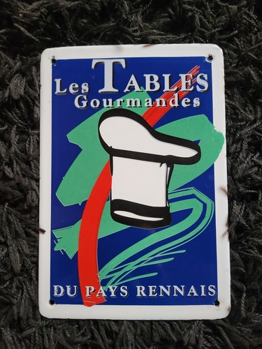 Plaque émaillée les tables - plaque,