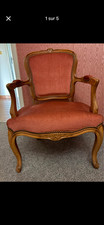 fauteuil style Louis XV rose 