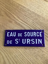 Plaque émaillée ancienne EAU