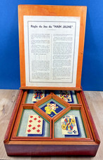 Ancien jeu de Nain Jaune, boite en bois, Vintage