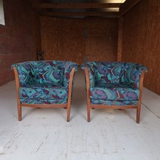 paire de fauteuil corbeille gondole acajou et citronnier art deco 1920 1930