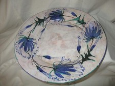 VALLAURIS CERAMIQUE LE BRESCON GRANDE COUPE PLAT PICAULT,LE MURIER,THIRY 34,5 cm