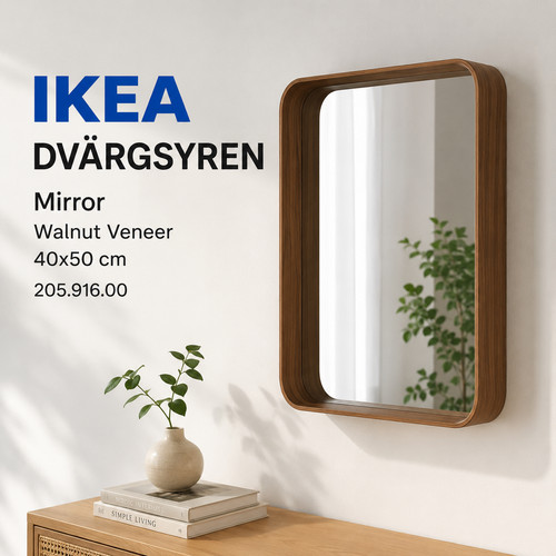 Miroir ikea dvargsyren placage - ikea,