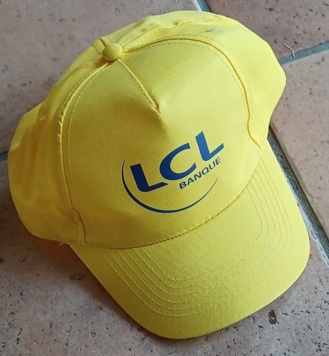 Cyclisme casquette jaune lcl - cyclisme,