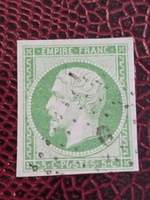 Timbre France 12 vert pale sur verdatre  ref V 32/3