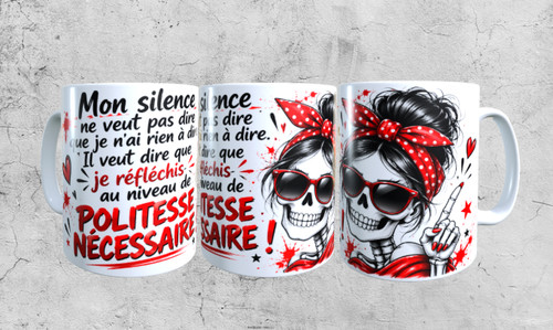 Mug humour silence citation - silence,,