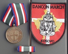 Lot Médaille Patch DANCON MARCH 2014 KOSOVO Commandos Forces Spéciales ORIGINAL