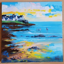 ** HUILE SUR TOILE (50X50 CM)  JEAN-PIERRE DOUCHEZ  "LES GRANDES MAREES" DE 2023