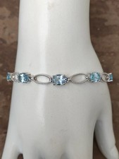 Bracelet En Topaze Bleue En