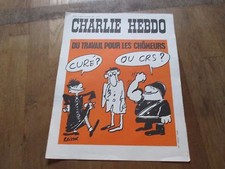 JOURNAL BD AFFICHE KIOSQUE ORIGINALE CHARLIE HEBDO 52 38 x 30 1971 reiser