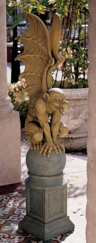 Gargoyle statue large outdoor - statue,