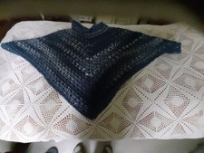 poncho en laine et mohair