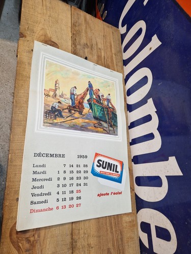 Calendrier 1960 lessive savon - calendrier,