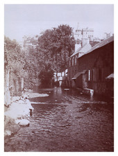France, Fougères, Tour de l'horloge, Vintage print, circa 1900 Tirage vinta