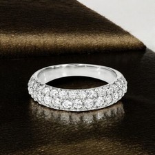 Bracelet de fiançailles pour femmes coupe ronde 2 carats créé en laboratoire ...