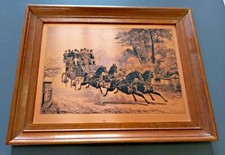 Tableau gravure sur cuivre "