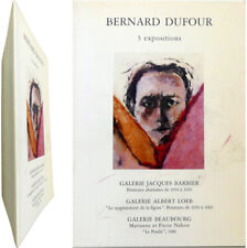 Bernard Dufour 3 expositions carton invitation galeries Barbier Loeb Beaubourg