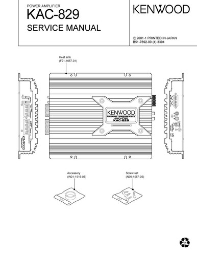Service manuel instructions - service,