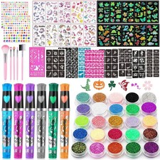 25 Couleurs Tatouage Paillette