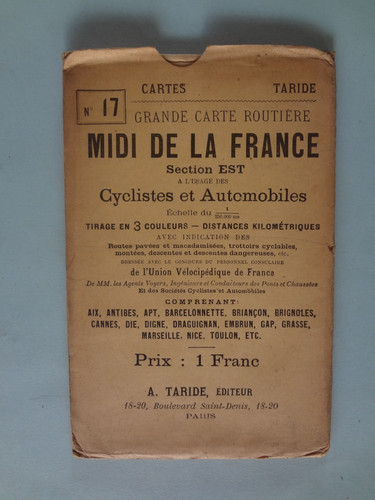 Ancienne carte taride 250 - ancienne, 1/250