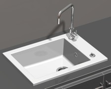 Evier Encastrable Lingot Blanc1 Cuves Sarreguemeines