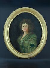 Ancien tableau huile portrait
