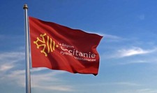 Drapeau FRANCE Occitanie  - 60X90 - Neuf - Etandard Pavillon  Fanion Flag .....