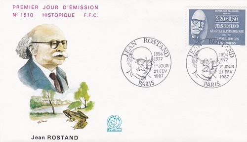 France 1987 fdc jean - 1987, rostand