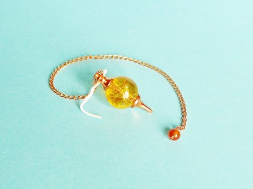 Pendule citrine et cuivre - citrine,