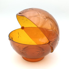 Boîte à sucre Tupperware ORANGE Boule De Noël VINTAGE Étoiles
