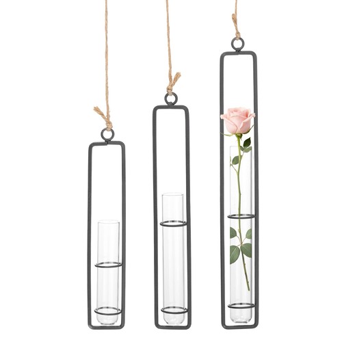Vase tube suspendu verre 3 - tube,